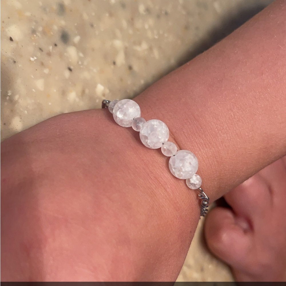 Handmade Cracked Quartz bracelet